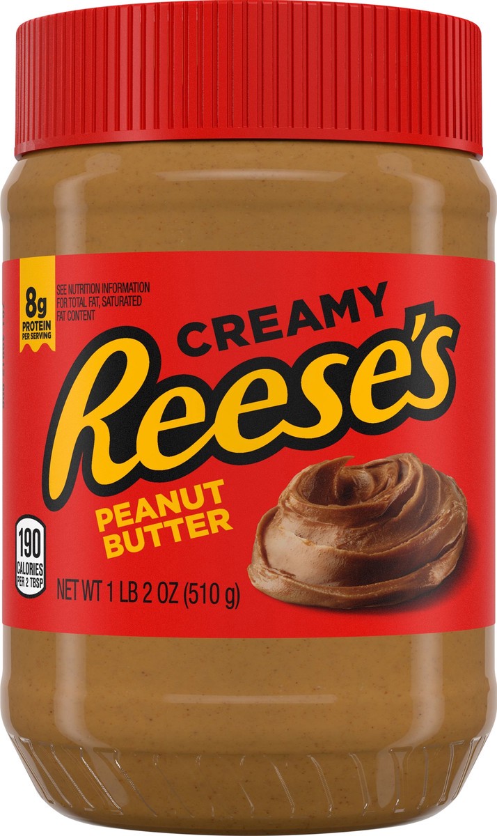 slide 8 of 8, Reese's Creamy Peanut Butter Spread Jar, 18 oz, 18 oz