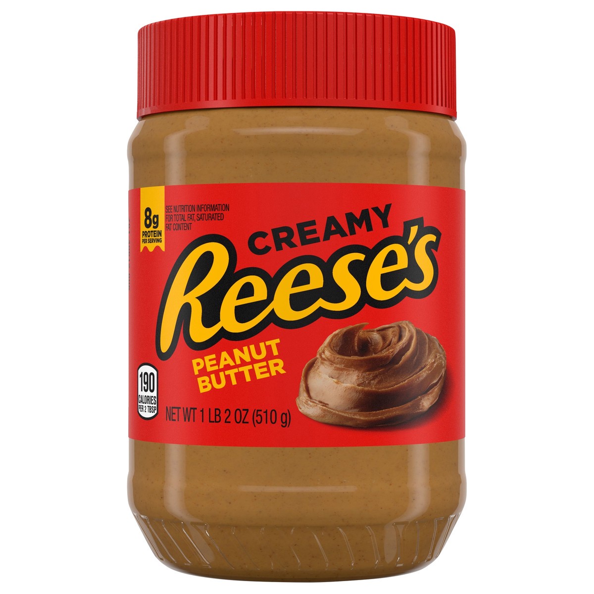 slide 4 of 8, Reese's Creamy Peanut Butter Spread Jar, 18 oz, 18 oz