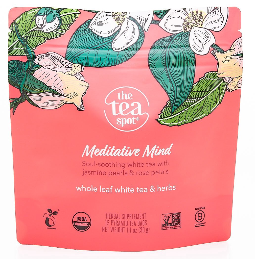 slide 1 of 1, The Tea Spot Meditative Mind White Tea, 15 ct