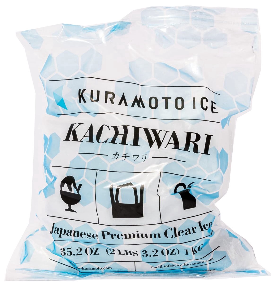 slide 1 of 1, Kuramoto Ice Kachiwari Japanese Premium Clear Ice, 2 lb