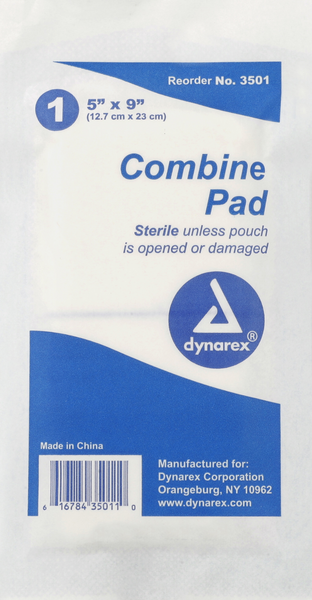 slide 1 of 1, Dynarex Sterile Combine Pad 5X9, 1 ct