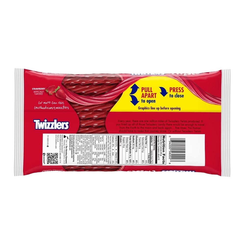 slide 4 of 6, Twizzlers Twists Strawberry Flavored Licorice Style, Low Fat Candy Bag, 16 oz, 16 oz