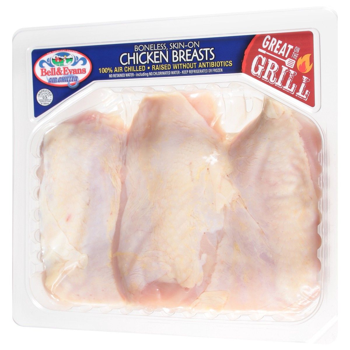 slide 5 of 14, Bell & Evans Air Chilled Boneless Skin-On Chicken Breasts 1 ea, 8 oz