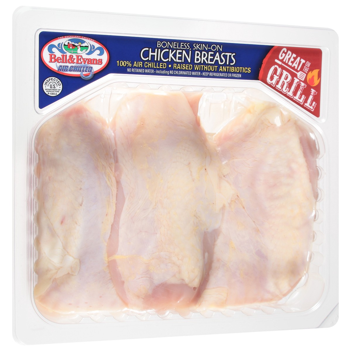 slide 13 of 14, Bell & Evans Air Chilled Boneless Skin-On Chicken Breasts 1 ea, 8 oz