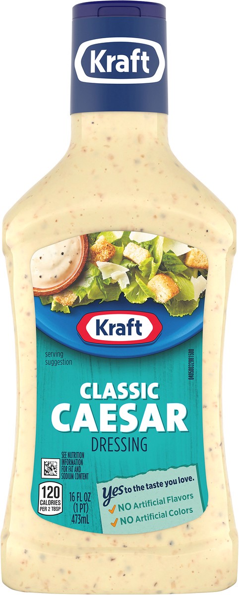 slide 13 of 14, Kraft Classic Caesar Dressing, 16 fl oz Bottle, 16 fl oz