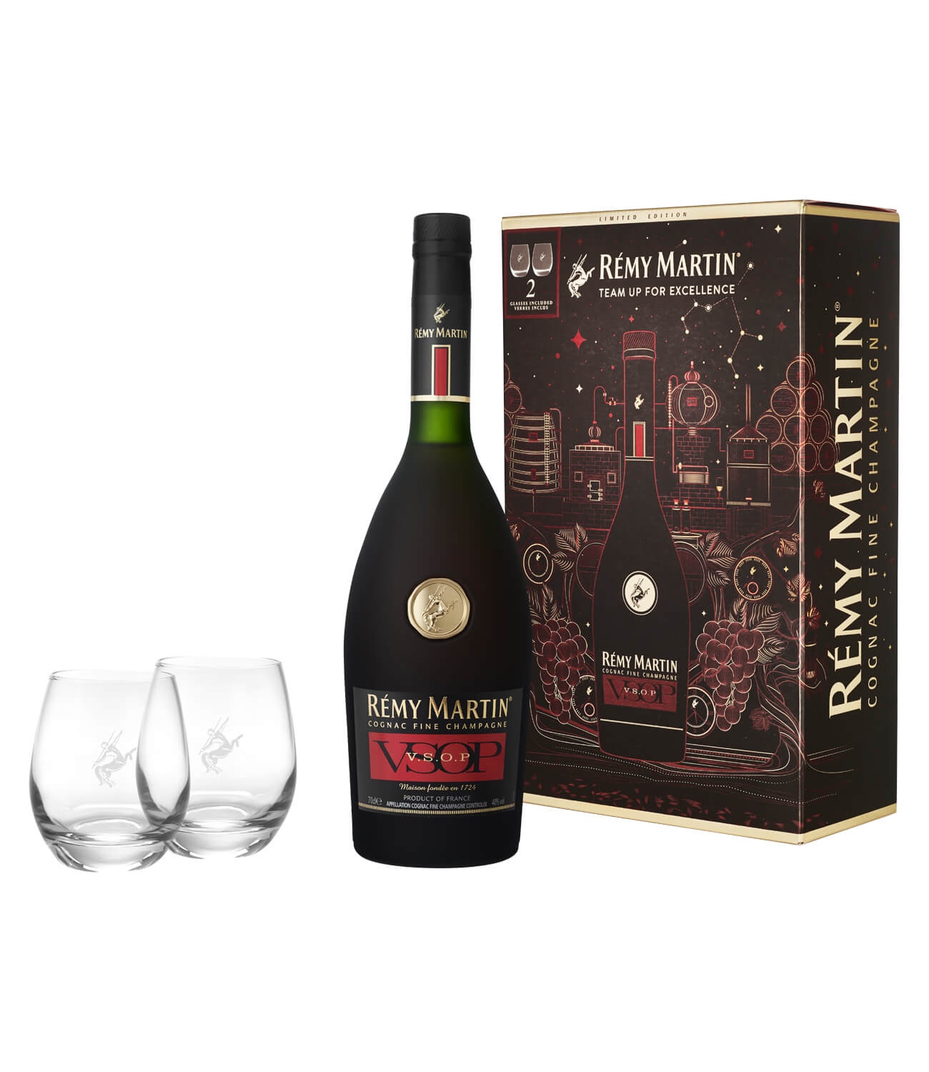 slide 1 of 1, Remy Martin Vsop750 With Glasses, 750 ml