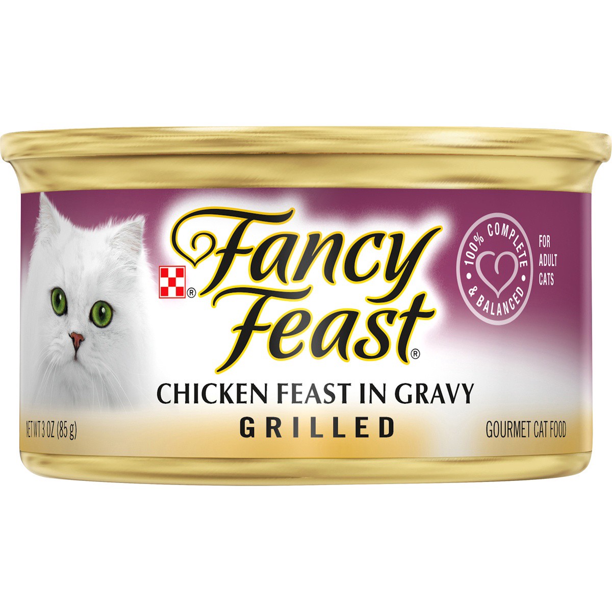 slide 3 of 3, Fancy Feast Purina Fancy Feast Grilled Wet Cat Food Chicken Feast in Wet Cat Food Gravy - 3 oz. Can, 3 oz