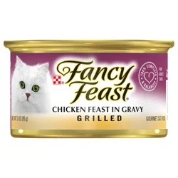 Fancy Feast Purina Fancy Feast Grilled Wet Cat Food Chicken Feast in Wet Cat Food Gravy - 3 oz. Can