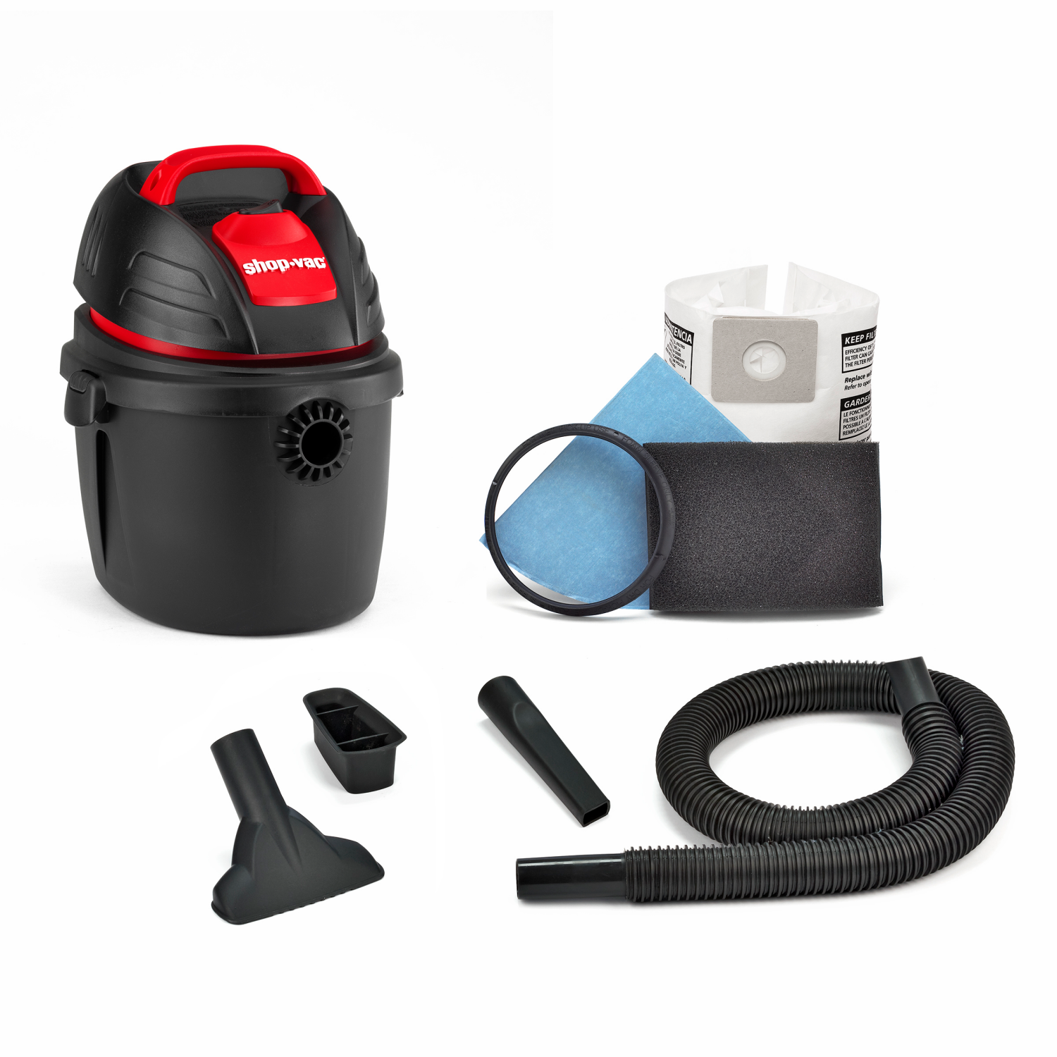 slide 5 of 5, Shop Vac /2.5 Php W/1.25" Tools, 2.5 gal