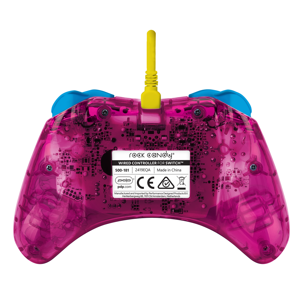 slide 5 of 6, PDP Rock Candy Bubblegum Peach Wired Controller for Nintendo Switch Lite, 1 ct