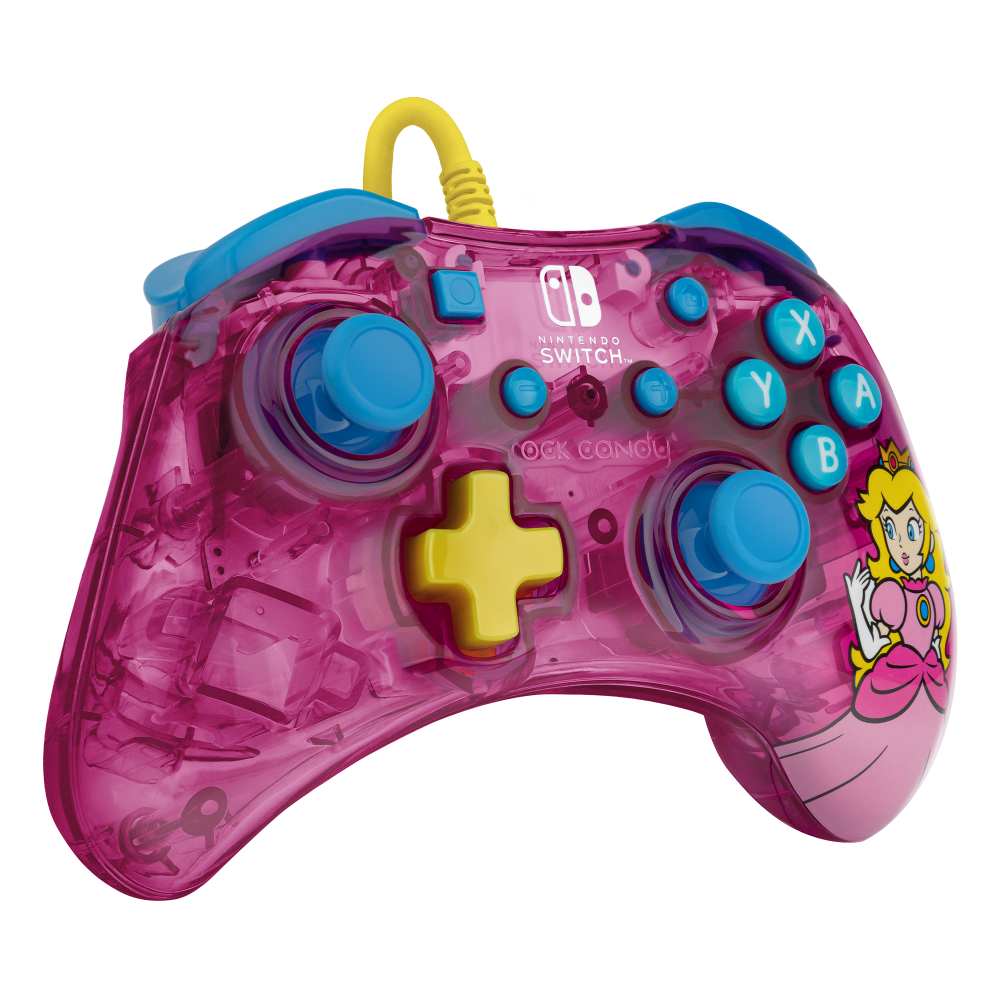 slide 3 of 6, PDP Rock Candy Bubblegum Peach Wired Controller for Nintendo Switch Lite, 1 ct