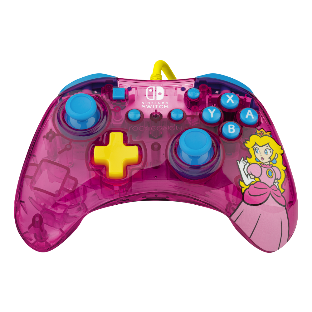 slide 6 of 6, PDP Rock Candy Bubblegum Peach Wired Controller for Nintendo Switch Lite, 1 ct