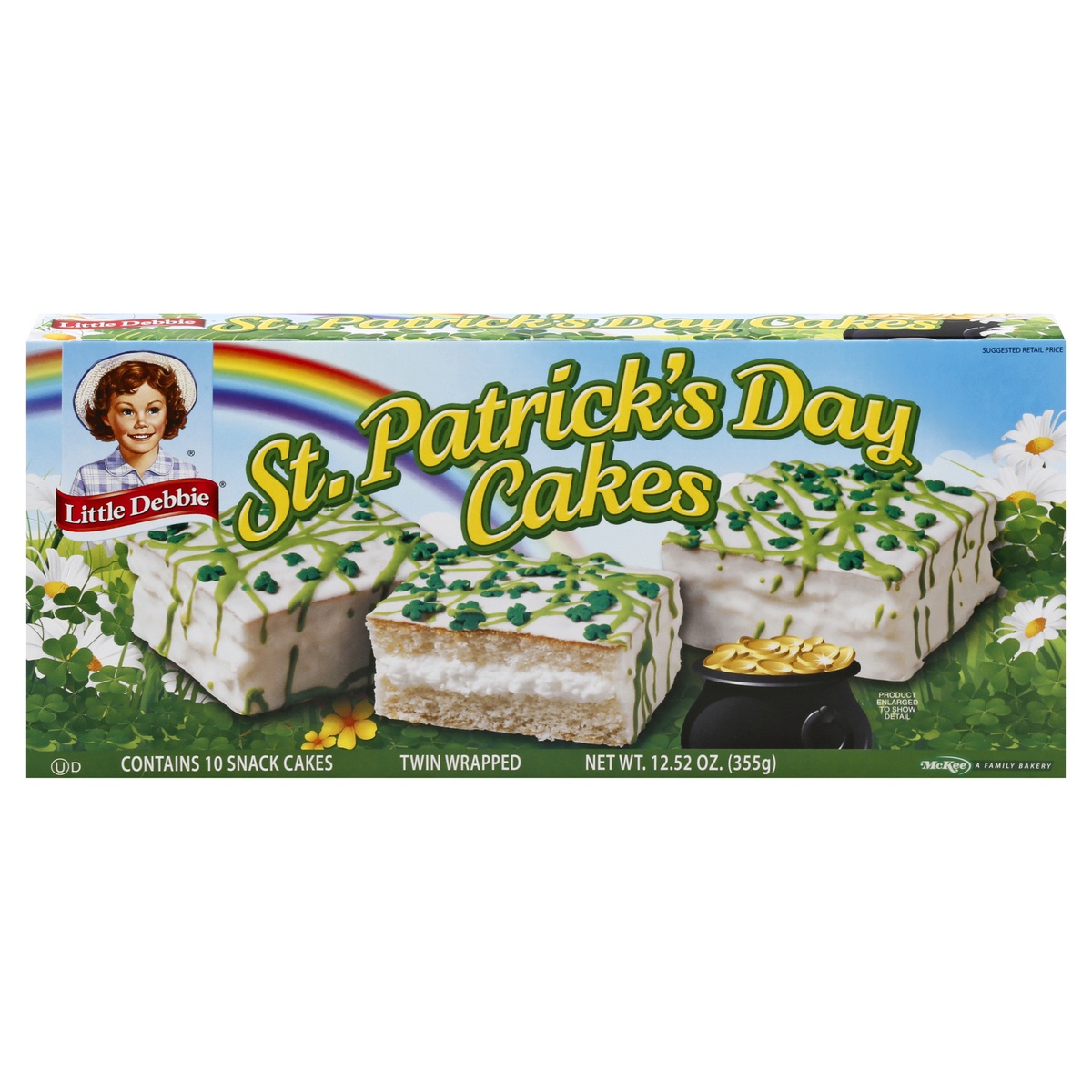 slide 1 of 1, Little Debbie Snack Cakes, St. Patricks's Day, 12.15 oz