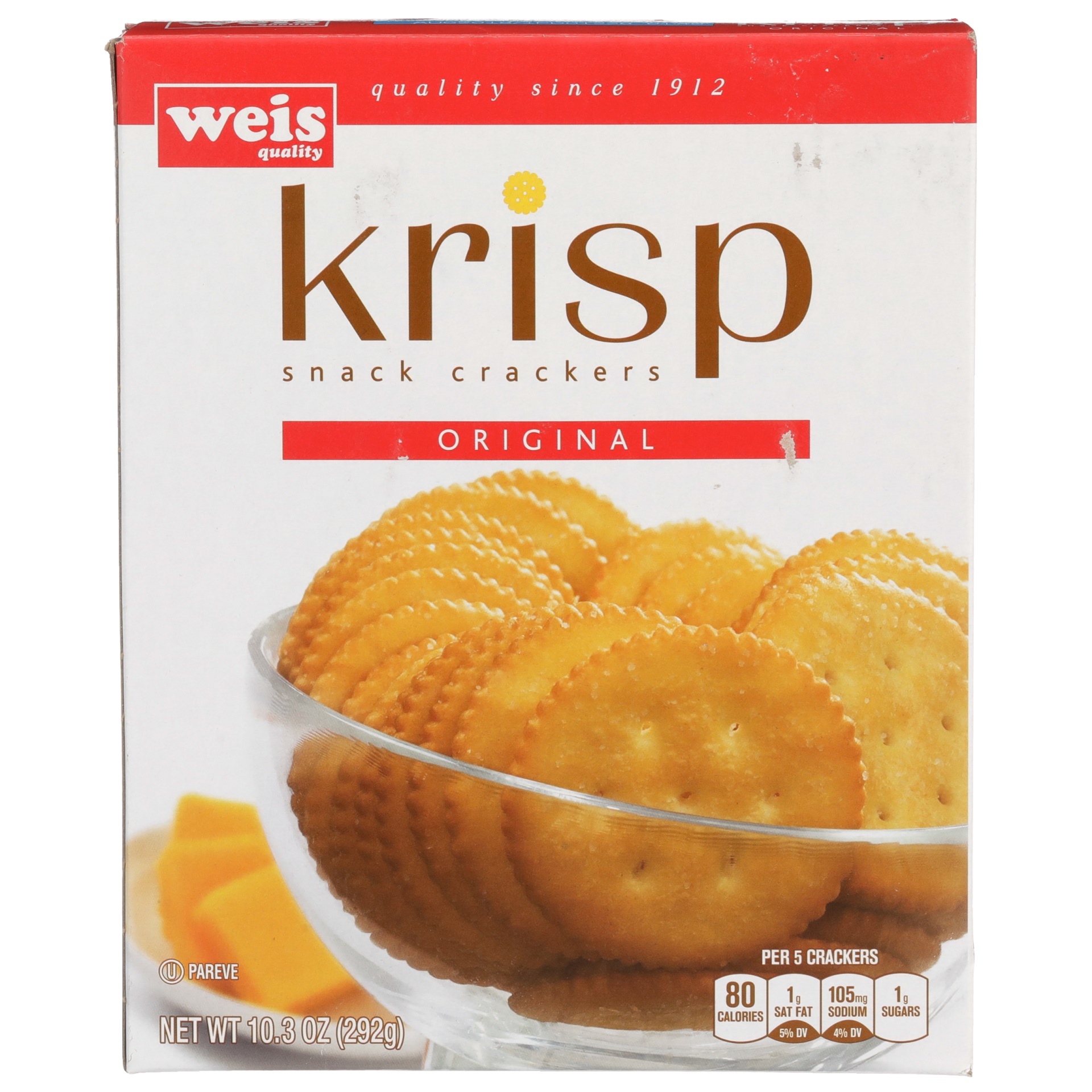 slide 1 of 6, Weis Quality Original Krisp Cracker, 10.3 oz