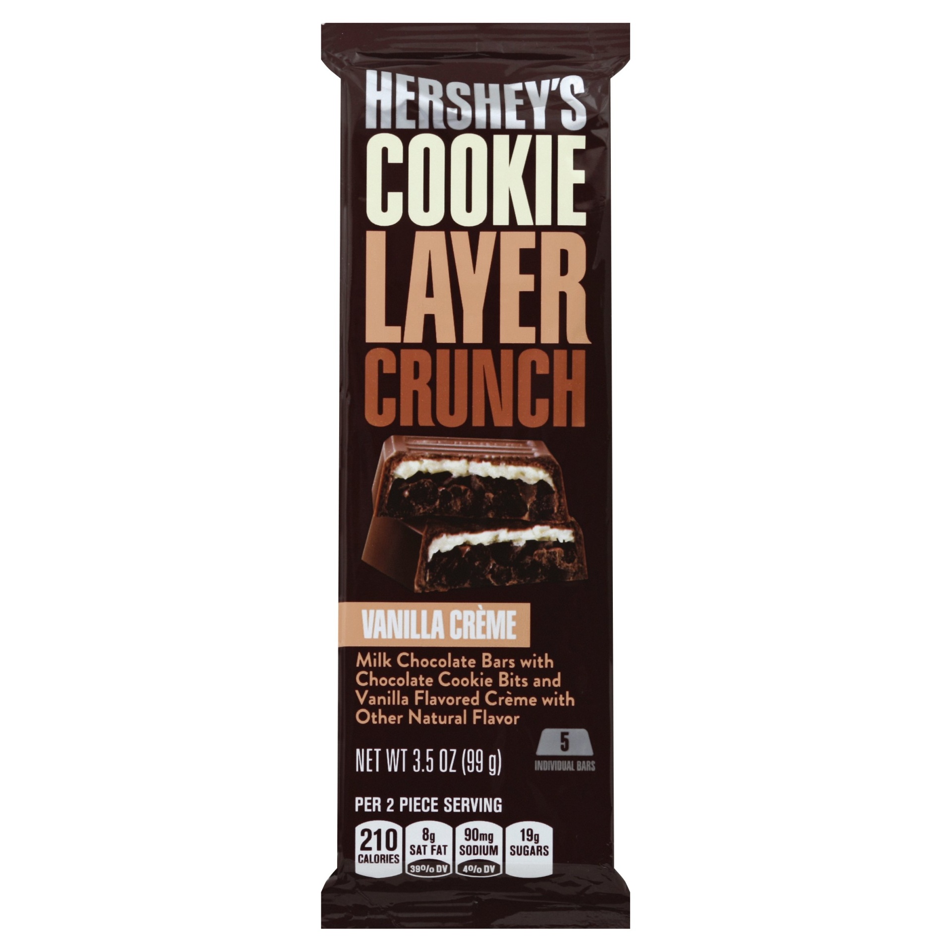 slide 1 of 5, Hershey's Cookie Layer Crunch Vanilla Creme Bar, 3.5 oz