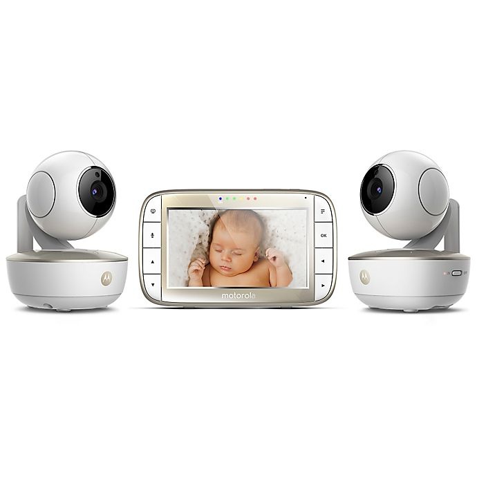 slide 4 of 4, Motorola MBP855CONNECT-2 HD Video Baby Monitor with WiFi and Two Cameras, 5 in