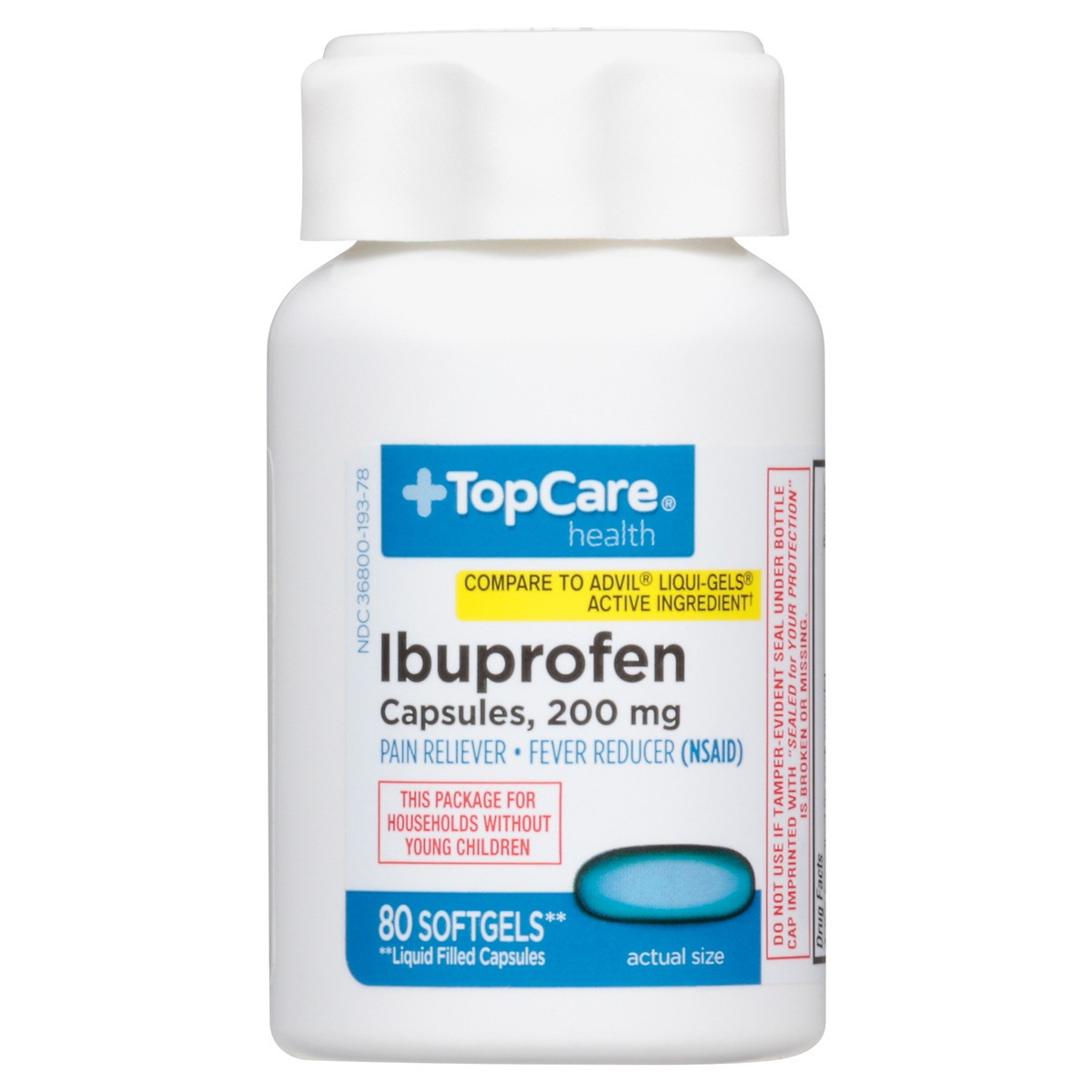 slide 8 of 15, Topcare Soft Gel Ibuprofen Non Crcbca, 80 ct