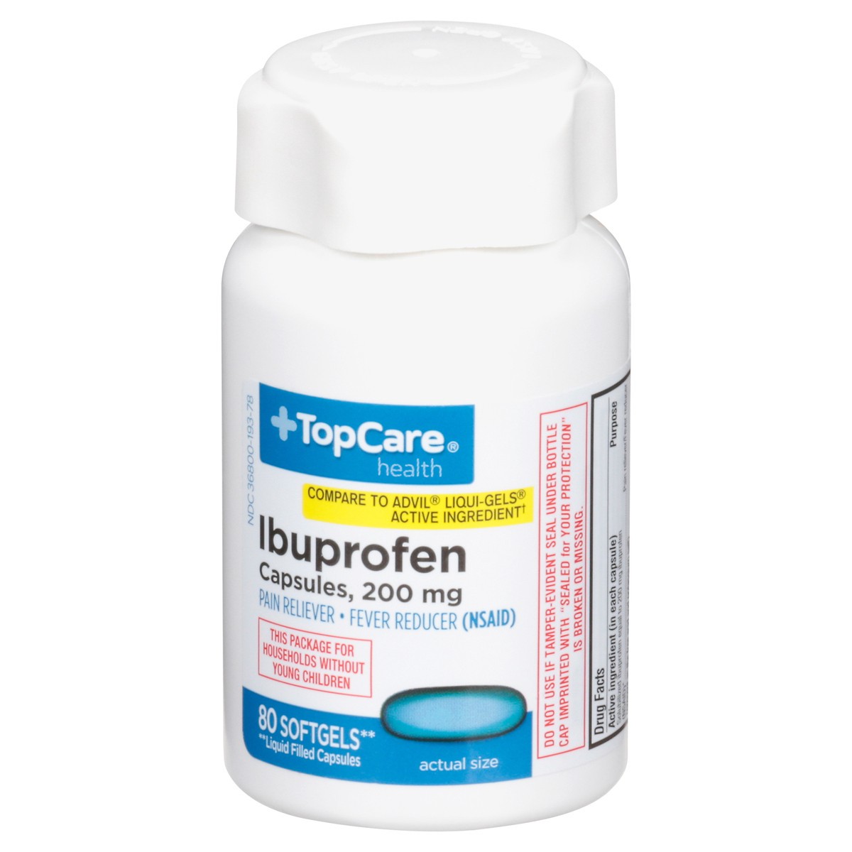 slide 9 of 15, Topcare Soft Gel Ibuprofen Non Crcbca, 80 ct