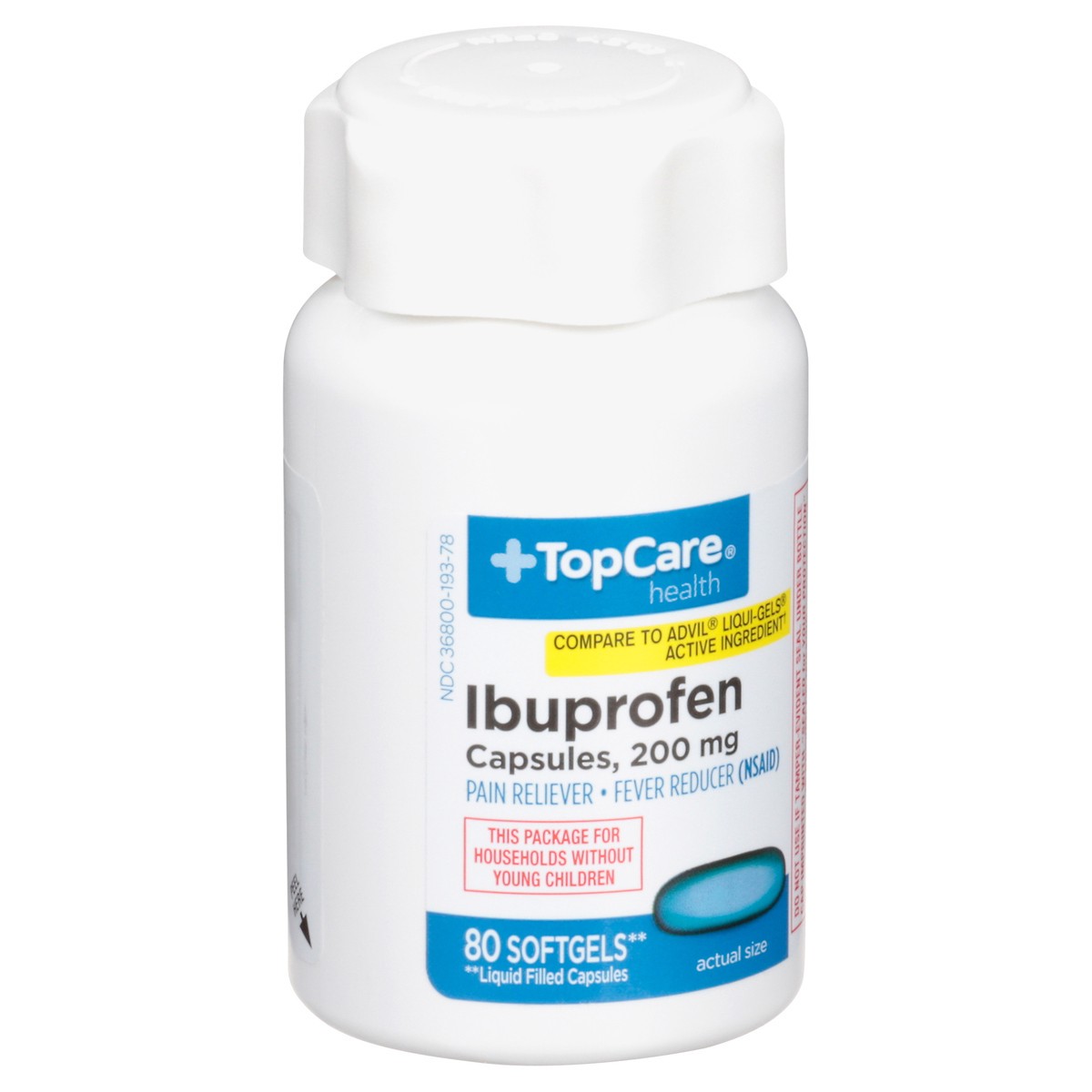 slide 10 of 15, Topcare Soft Gel Ibuprofen Non Crcbca, 80 ct