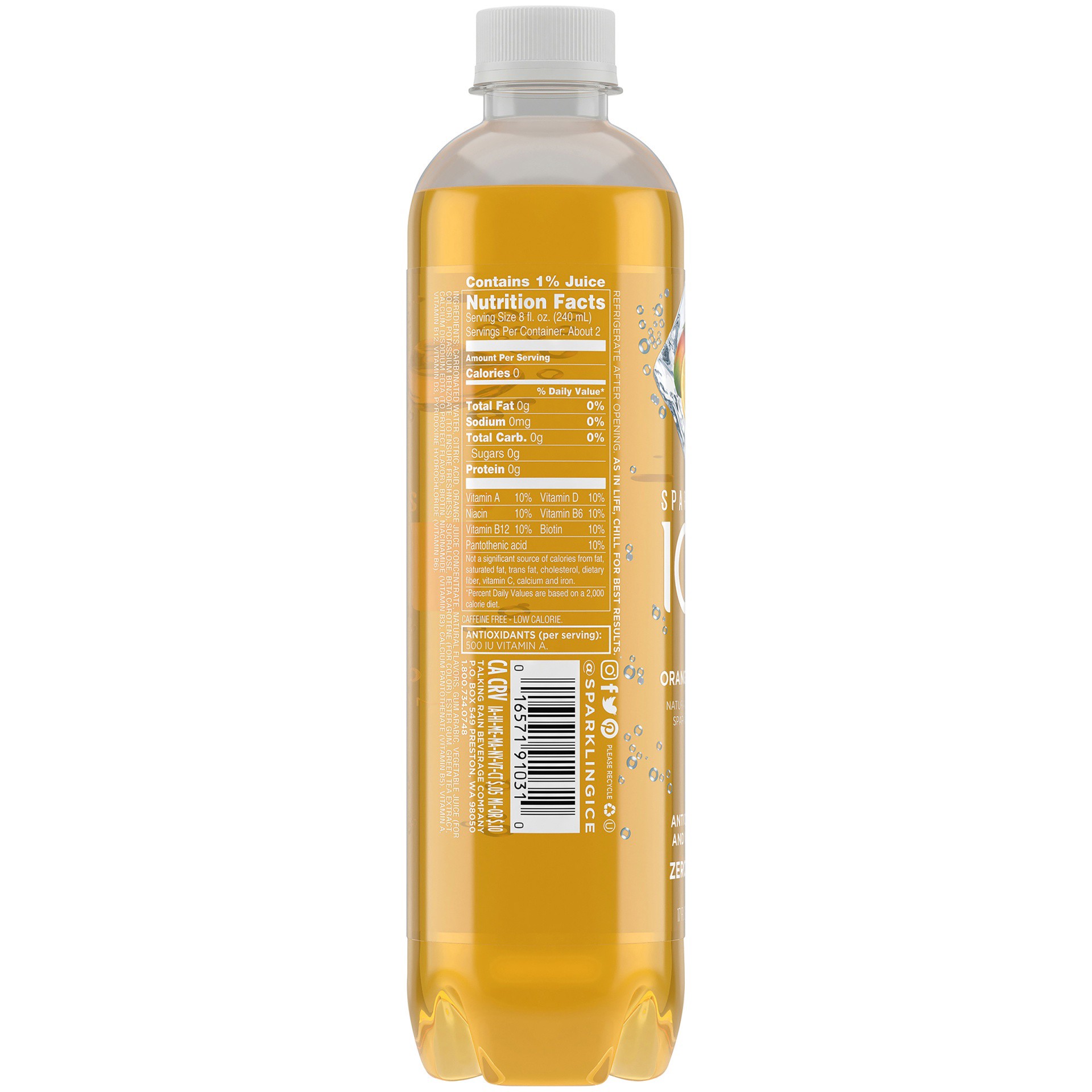 slide 4 of 6, Sparkling ICE Orange Mango Sparkling Water, 17 fl oz