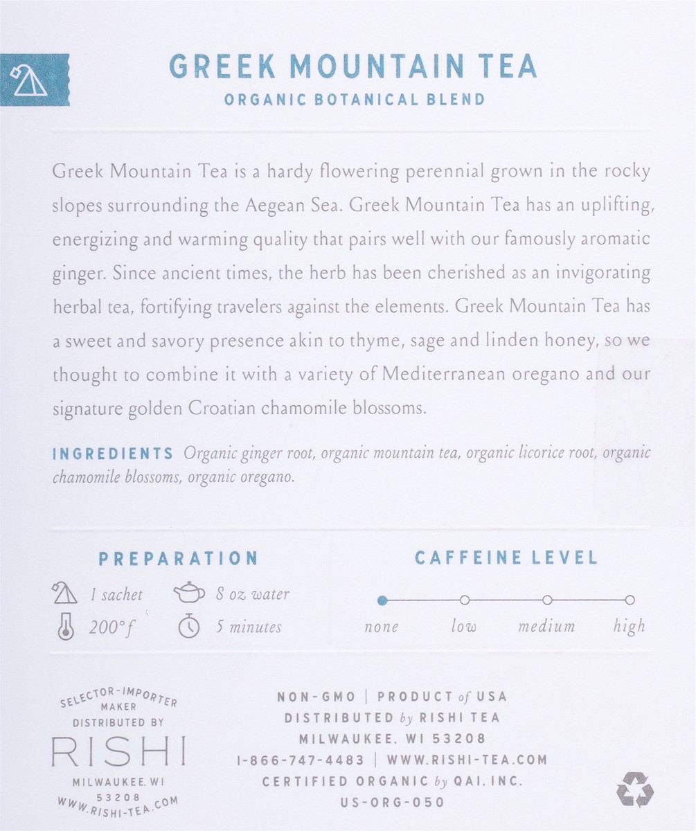slide 7 of 12, Rishi Tea Greek Mountain Tea Sachets, 15 ct