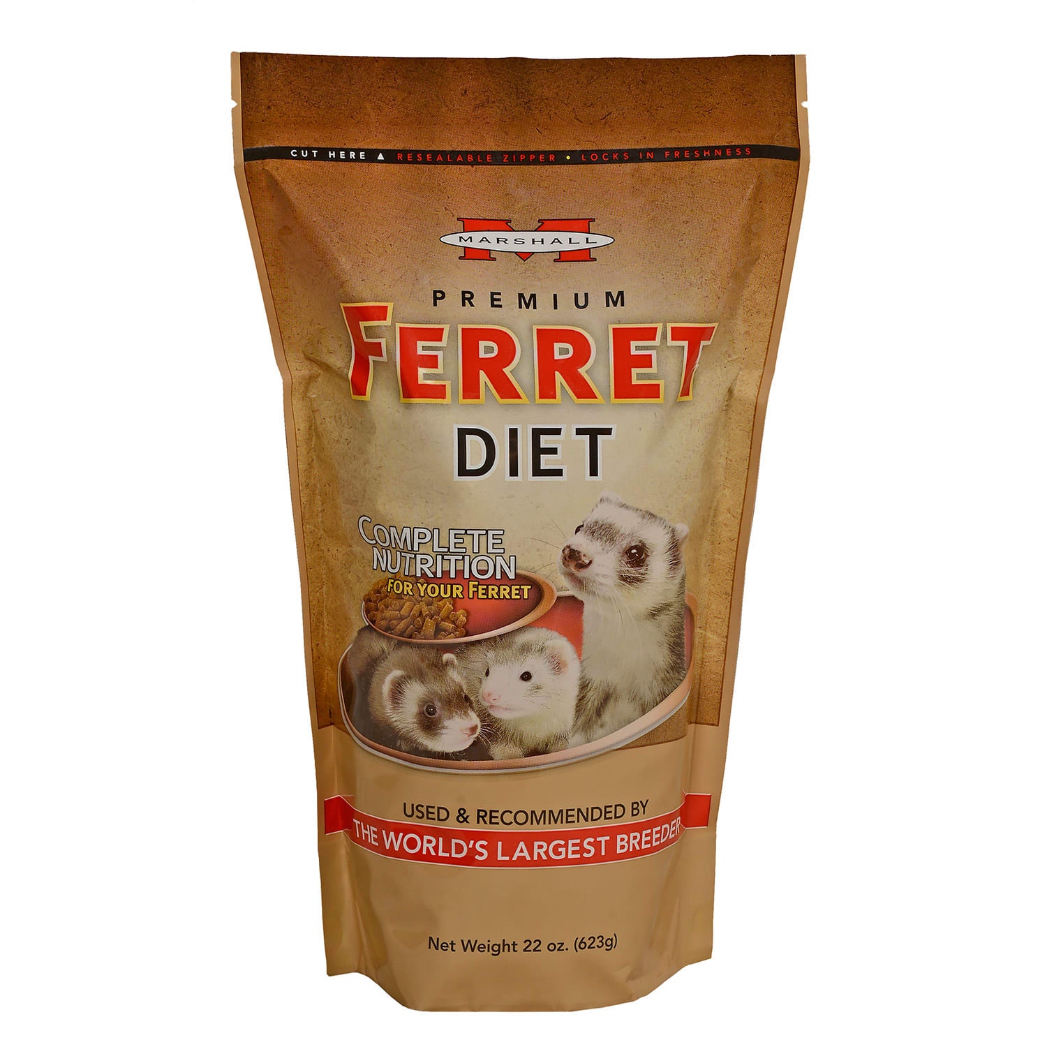 slide 1 of 1, Marshall Pet Products Premium Ferret Diet, 22 oz