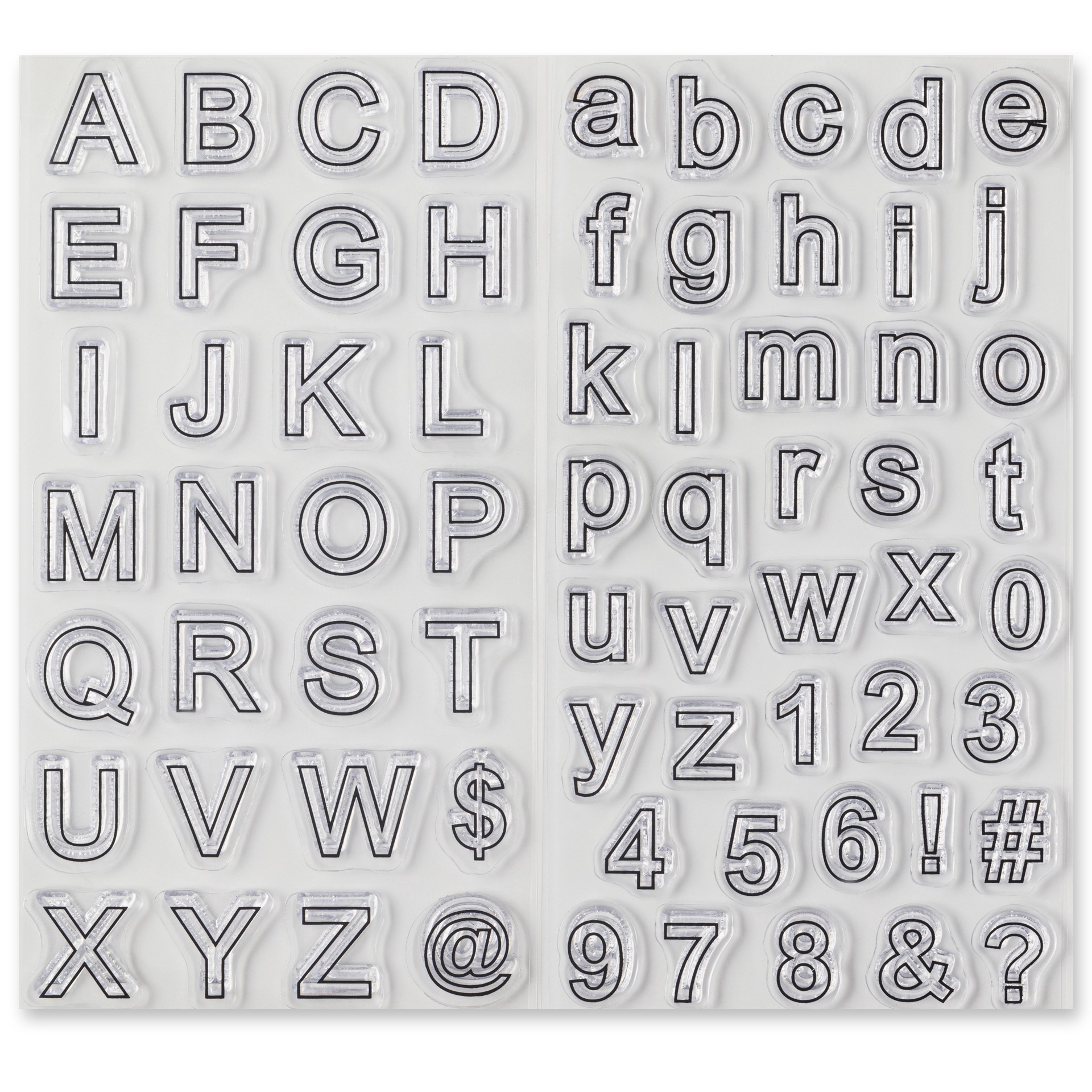 slide 2 of 6, Block Letter Clear Stamps By Recollections, 5 in x 4 in x 2 in