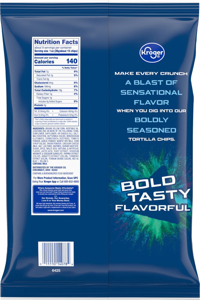 slide 3 of 6, Kroger Zesty Ranch Tortilla Chips, 9.25 oz