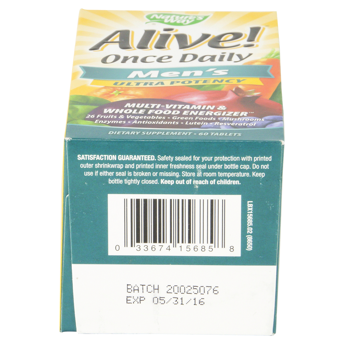 slide 6 of 6, Nature's Way Alive! Men's Ultra Multivitamin 60 Tablets, 1 ct