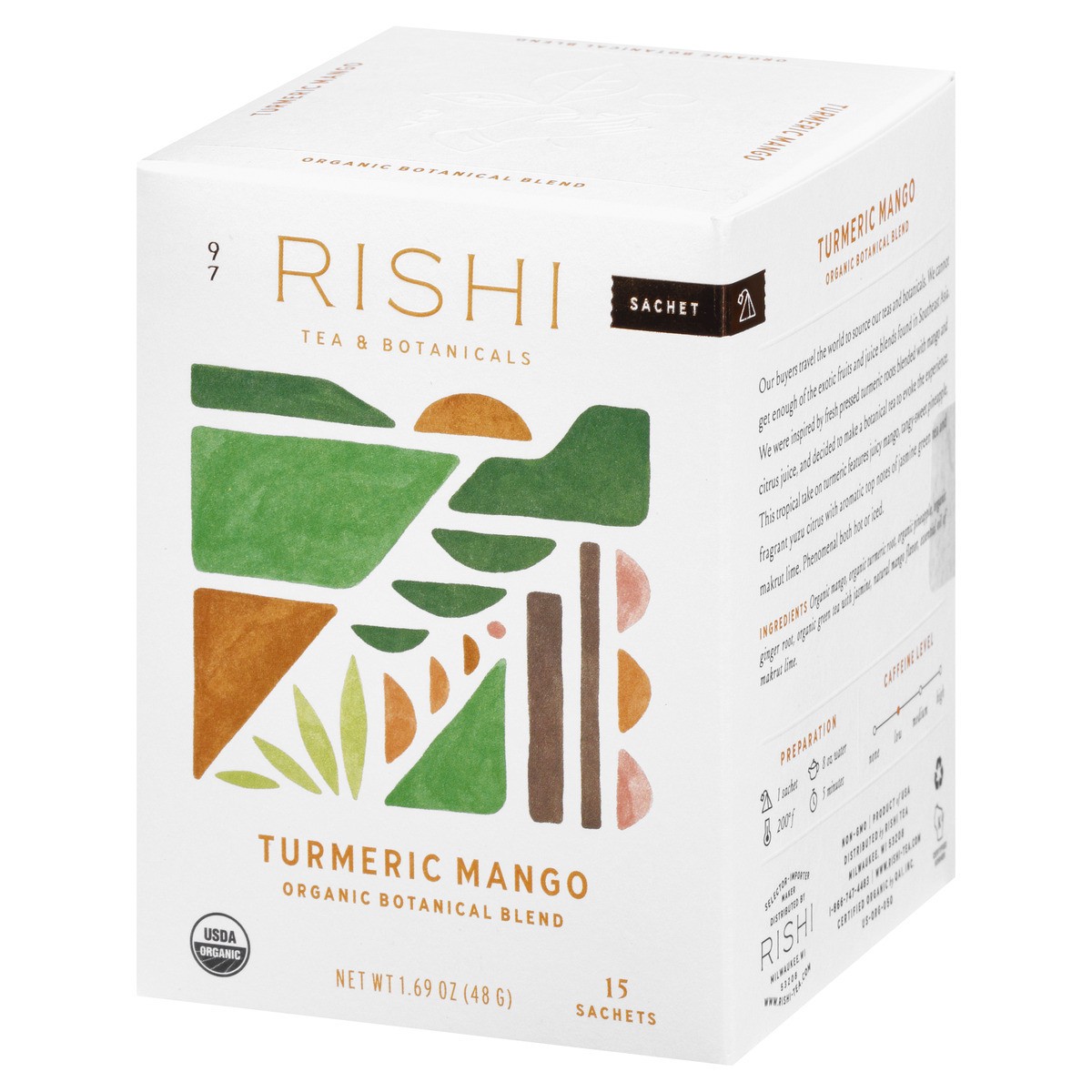 slide 5 of 12, Rishi Organic Sachets Turmeric Mango Green Tea - 15 ct, 15 ct