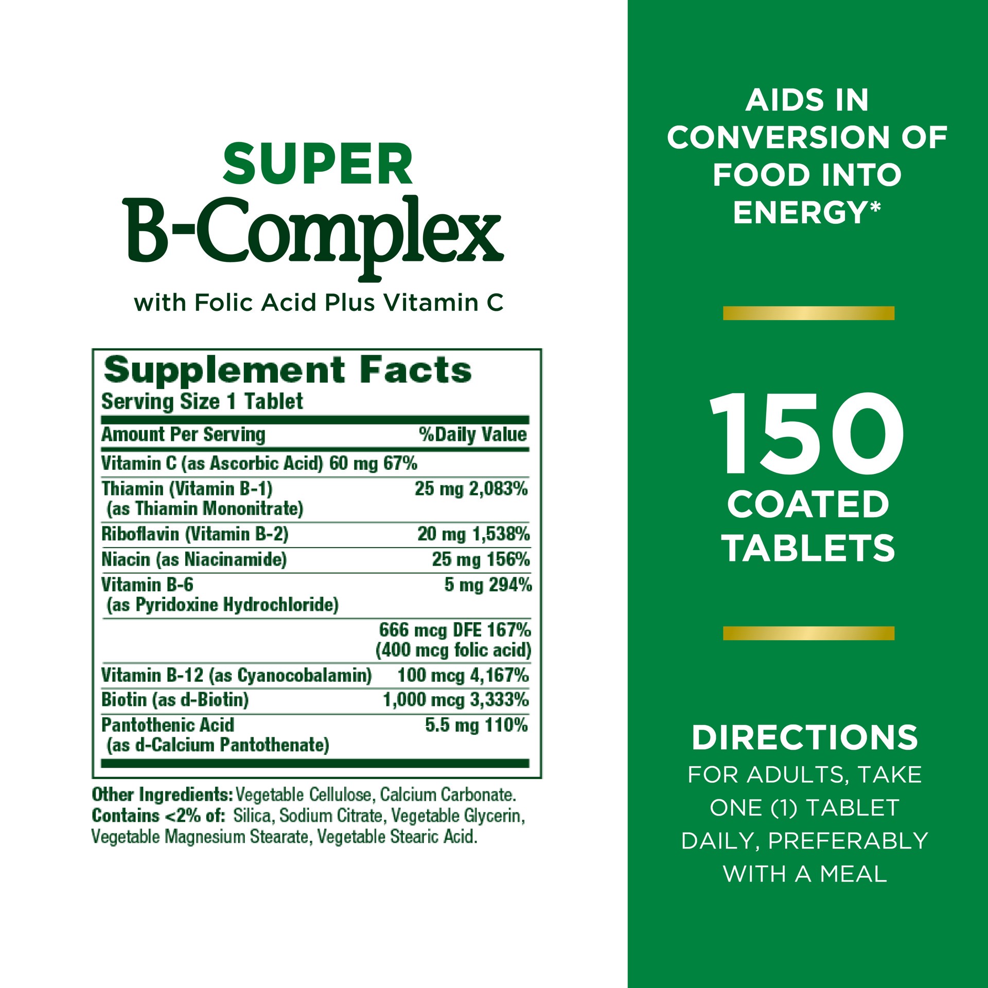 slide 4 of 5, Nature's Bounty Super B-Complex 150ct, 150 ct