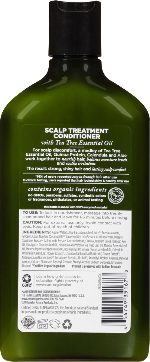 slide 3 of 11, Avalon Organics Scalp Treatment Tea Tree Conditioner, 11 fl oz