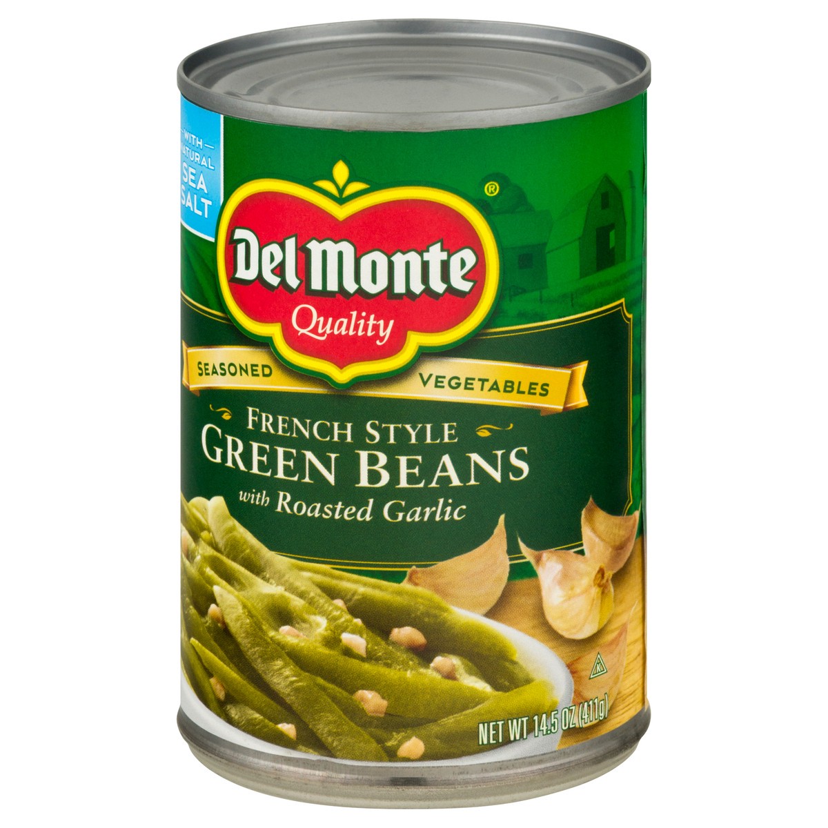 slide 10 of 12, Del Monte French Style Green Beans with Roasted Garlic 14.5 oz, 14.5 oz