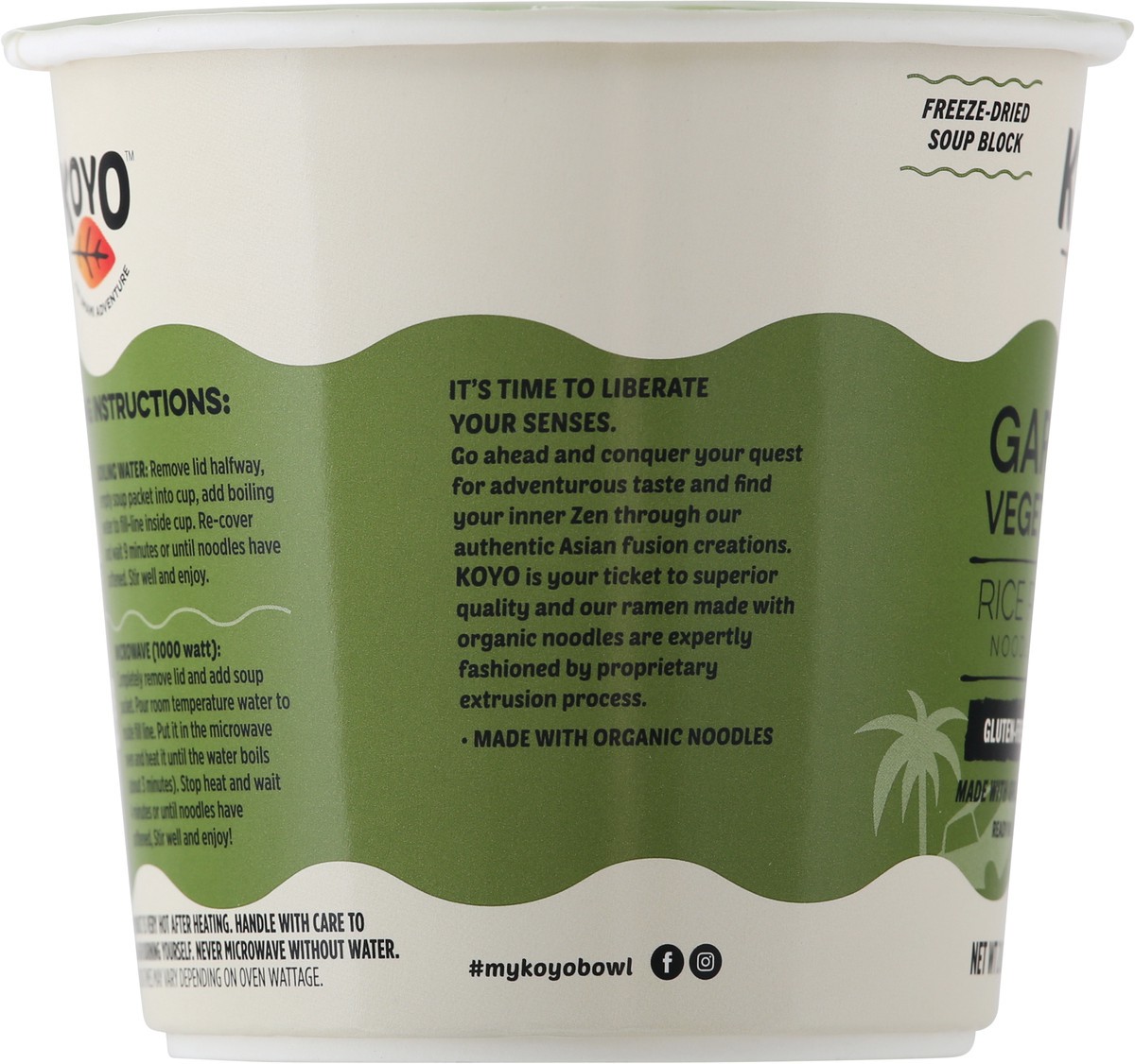 slide 9 of 14, Koyo Garlic Vegetable Rice Ramen Noodle Soup 2 oz, 2 oz