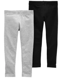 Carter's Toddler 2-Pack Black & Grey Leggings - 4T