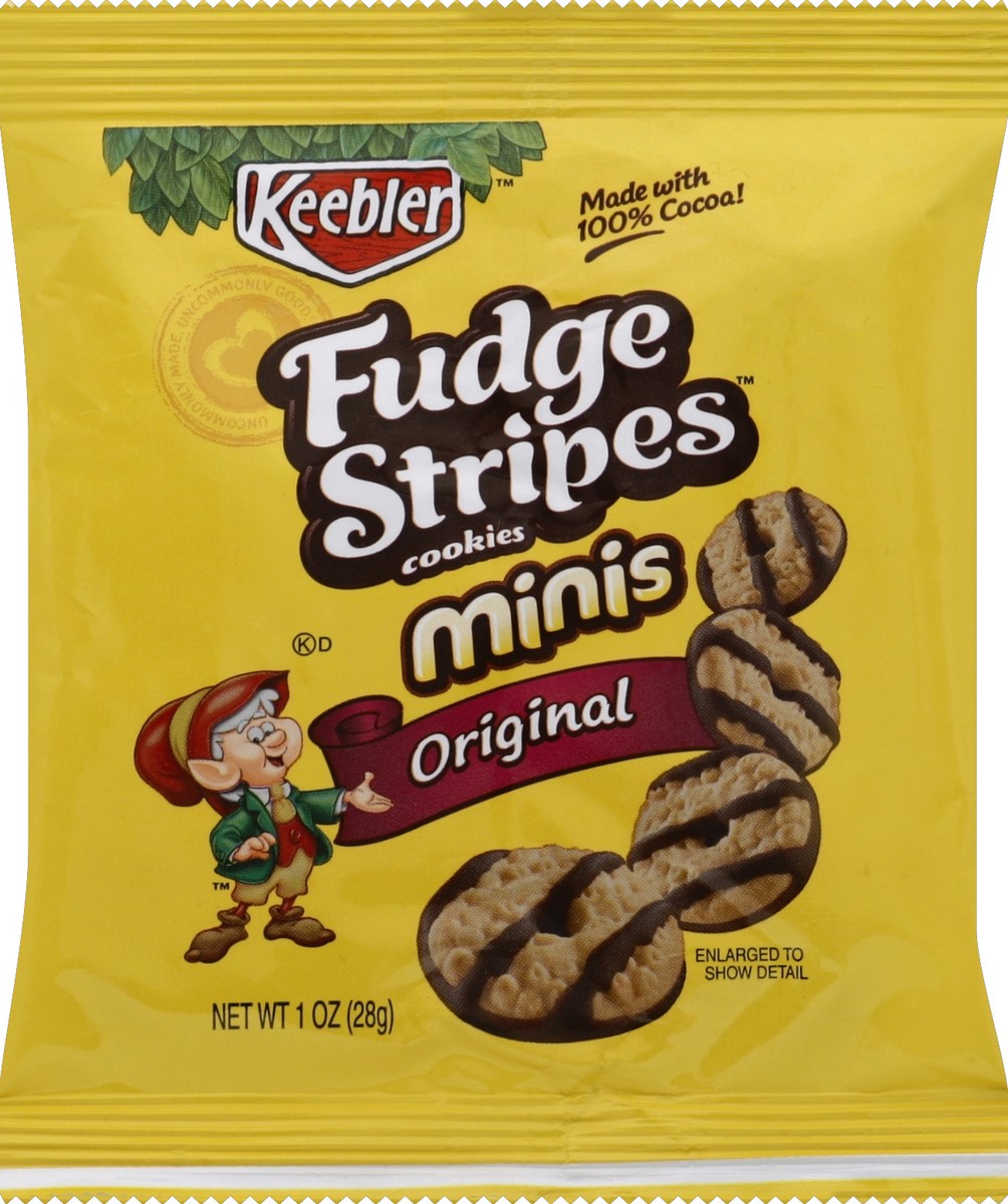 slide 5 of 6, Keebler Fudge Stripes Minis Cookies Original, 1 oz