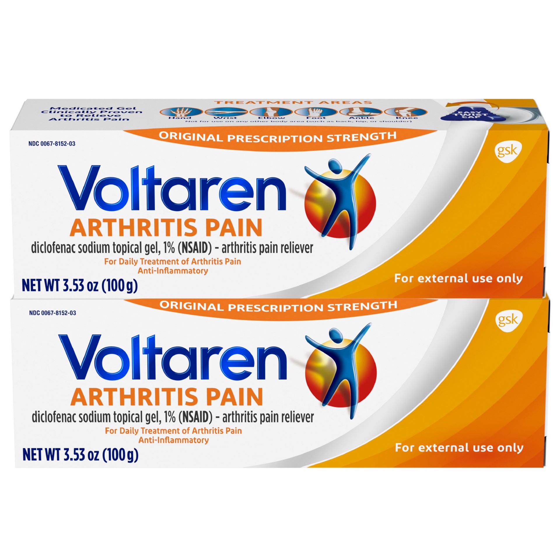 slide 1 of 1, Voltaren Topical Arthritis Pain Relief Gel - 3.5 Oz Tube (Pack Of 2), 3 oz