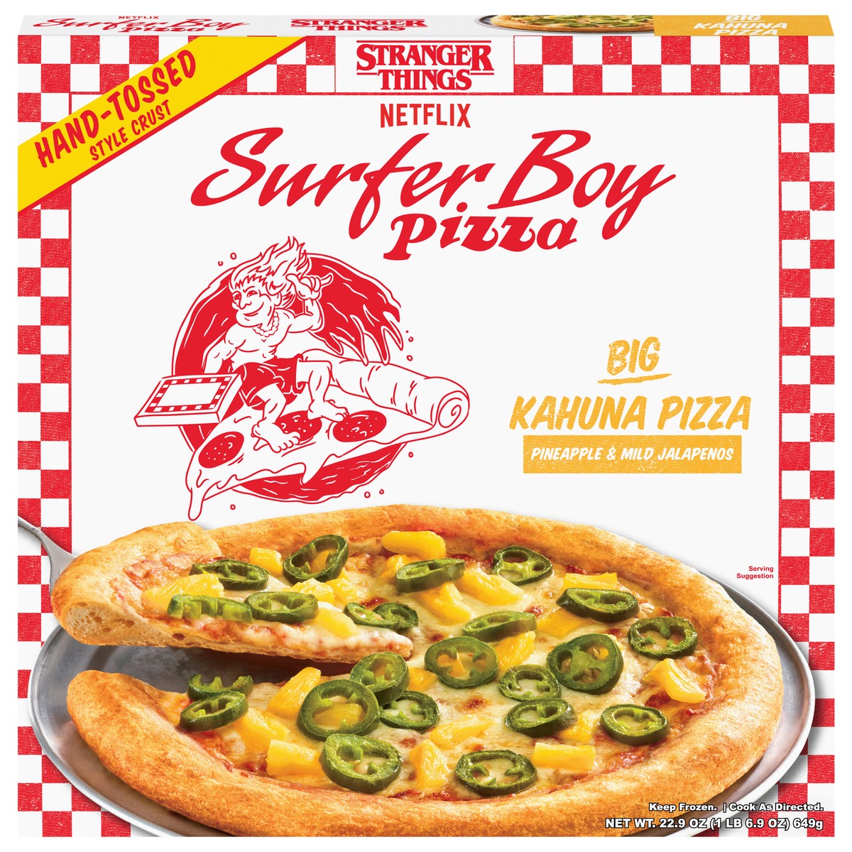 slide 4 of 14, Surfer Boy Pizza Hand-Tossed Style Crust Big Kahuna Pizza 22.9 oz, 22.9 oz