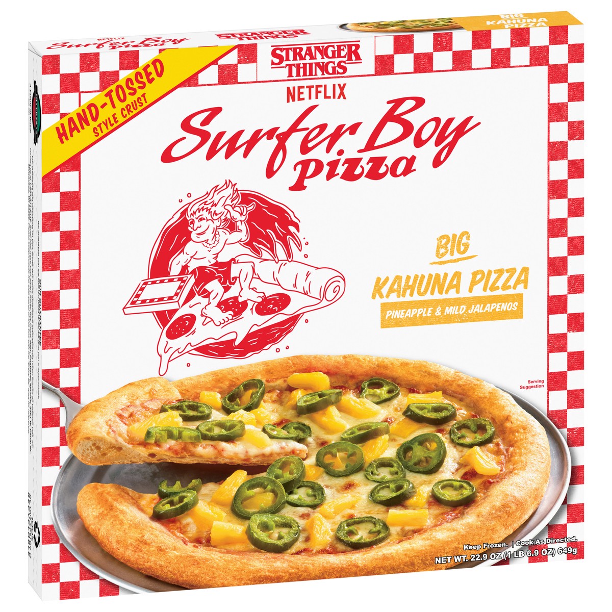 slide 13 of 14, Surfer Boy Pizza Hand-Tossed Style Crust Big Kahuna Pizza 22.9 oz, 22.9 oz