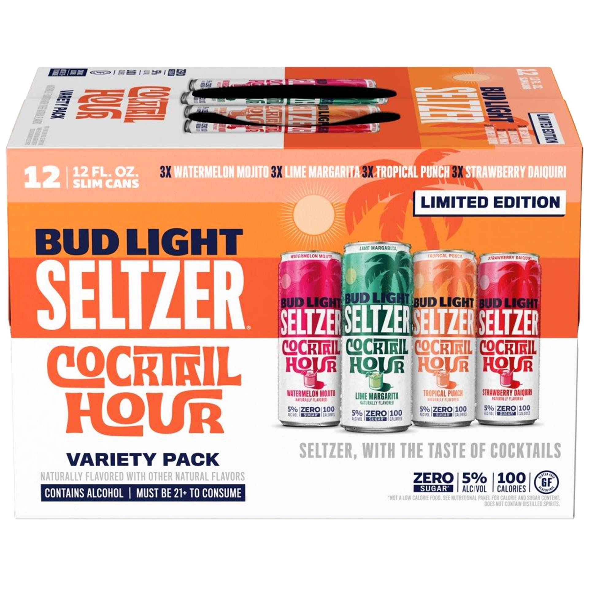 slide 1 of 1, Bud Light Cocktail Hour Hard Seltzer Variety Pack Limited Edition, 12 ct; 12 fl oz