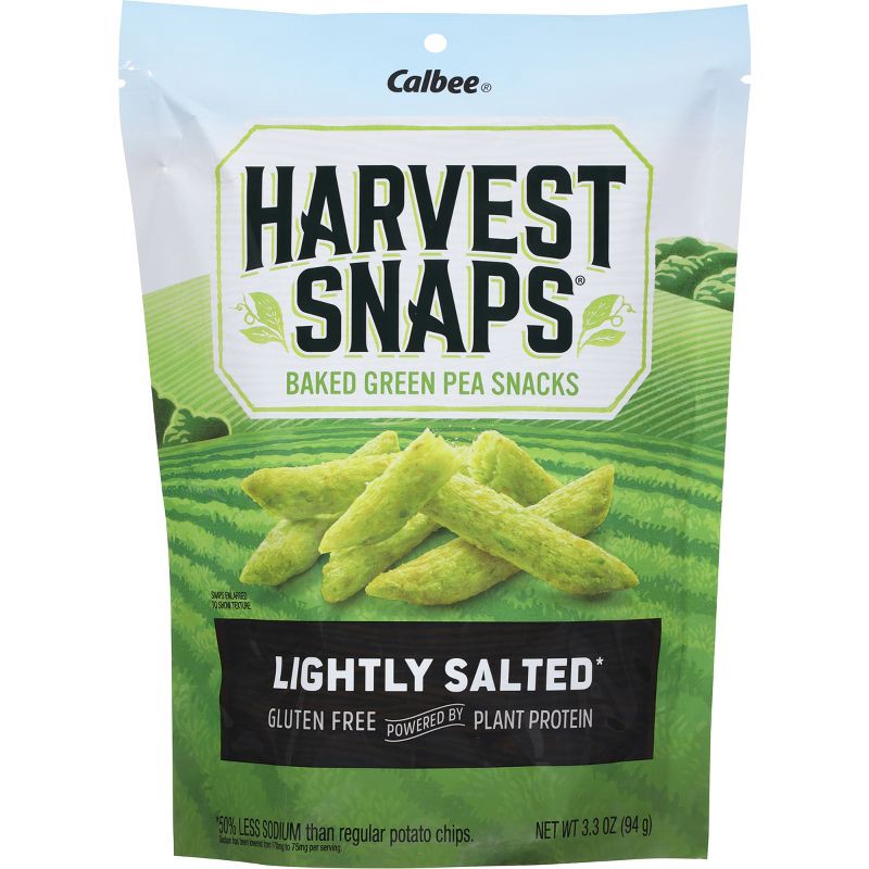 slide 3 of 6, Harvest Snaps Green Pea Snack Crisps Lightly Salted - 3.3oz, 3.3 oz