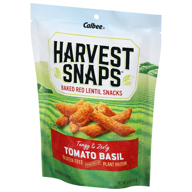 slide 4 of 6, Harvest Snaps Red Lentil Snack Crisps Tomato Basil - 3oz, 3 oz