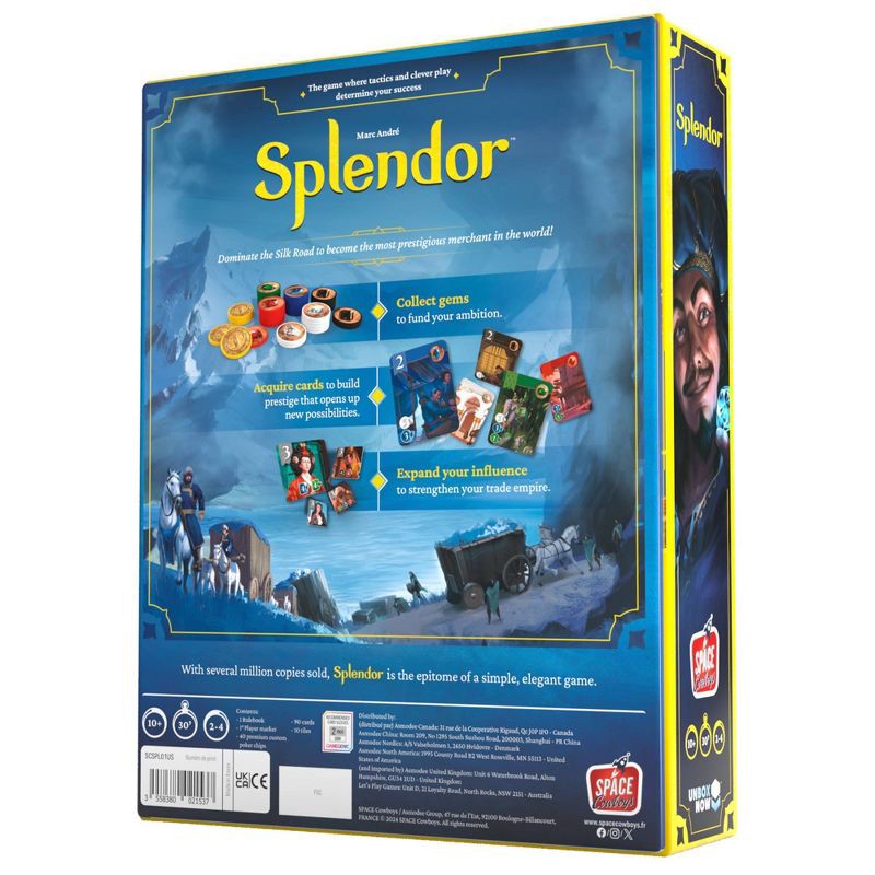 slide 2 of 4, Splendor Board Game: Space Cowboys Strategy & War Game for 2-4 Players, Creative Thinking, 30-Minute Play, 1 ct