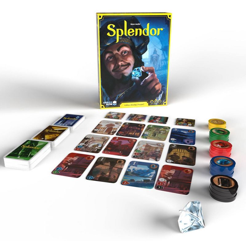 slide 3 of 4, Splendor Board Game: Space Cowboys Strategy & War Game for 2-4 Players, Creative Thinking, 30-Minute Play, 1 ct
