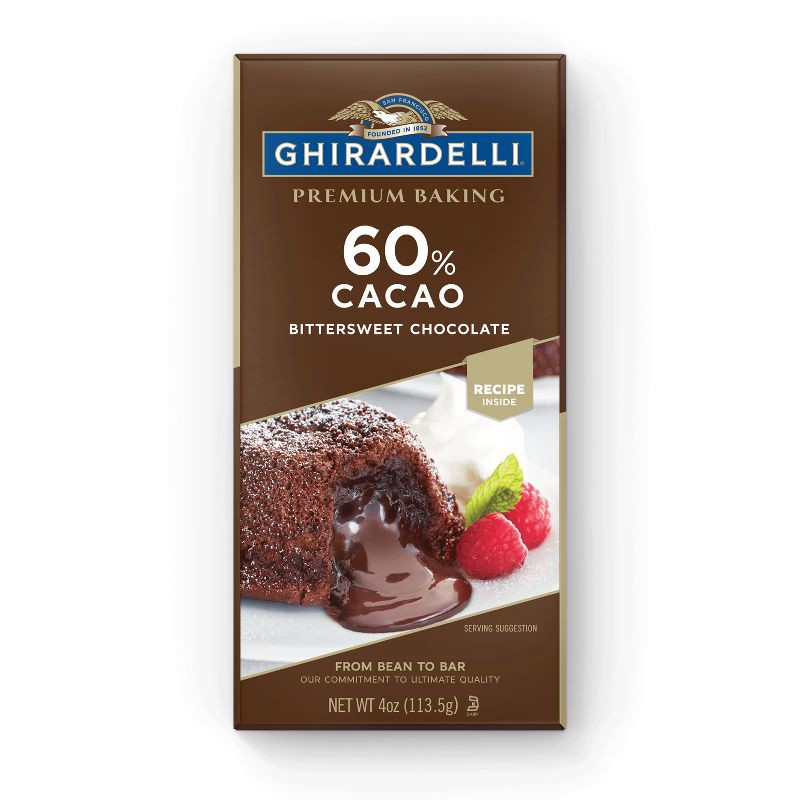 slide 2 of 7, GHIRARDELLI Premium Baking 60% Cacao Bittersweet Chocolate Baking Bar - 4oz, 4 oz