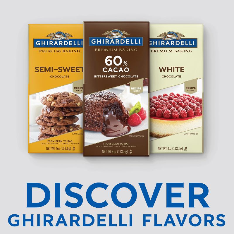 slide 3 of 7, GHIRARDELLI Premium Baking 60% Cacao Bittersweet Chocolate Baking Bar - 4oz, 4 oz