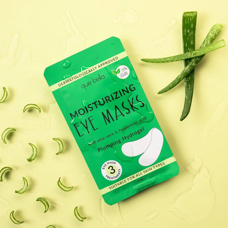 slide 2 of 7, Que Bella Moisturizing Hydrogel Eye Masks - 3ct, 3 ct