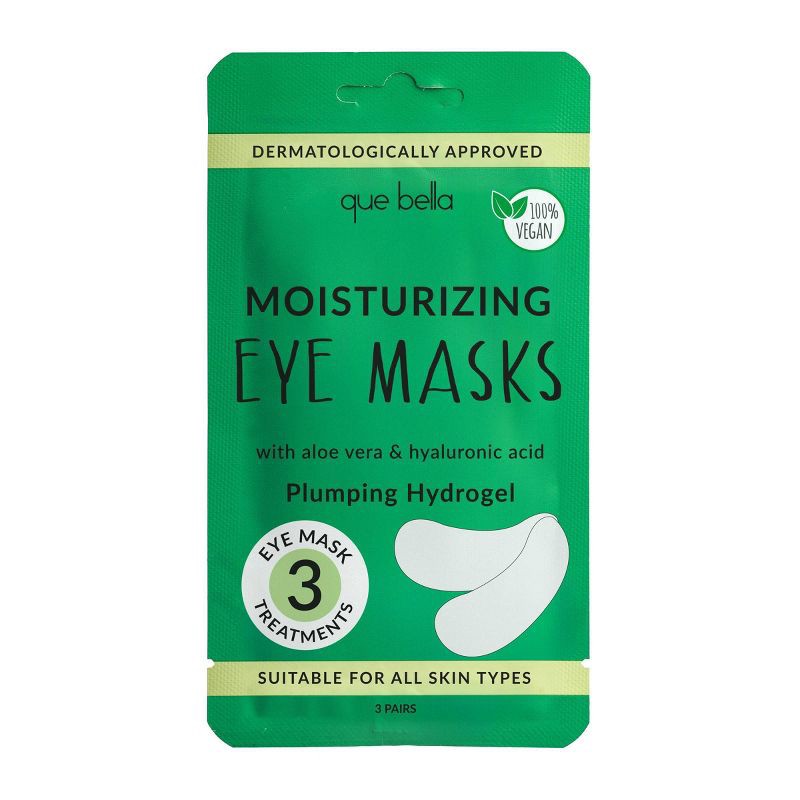 slide 1 of 7, Que Bella Moisturizing Hydrogel Eye Masks - 3ct, 3 ct