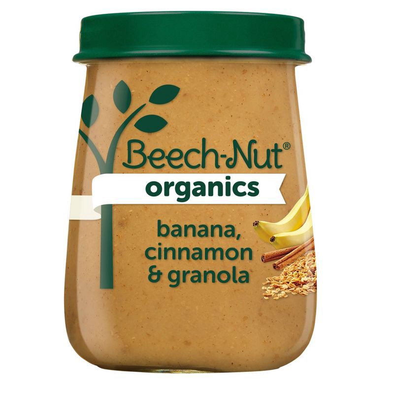 slide 1 of 12, Beech-Nut Organics Banana Cinnamon & Granola Baby Food Jar - 4oz, 4 oz