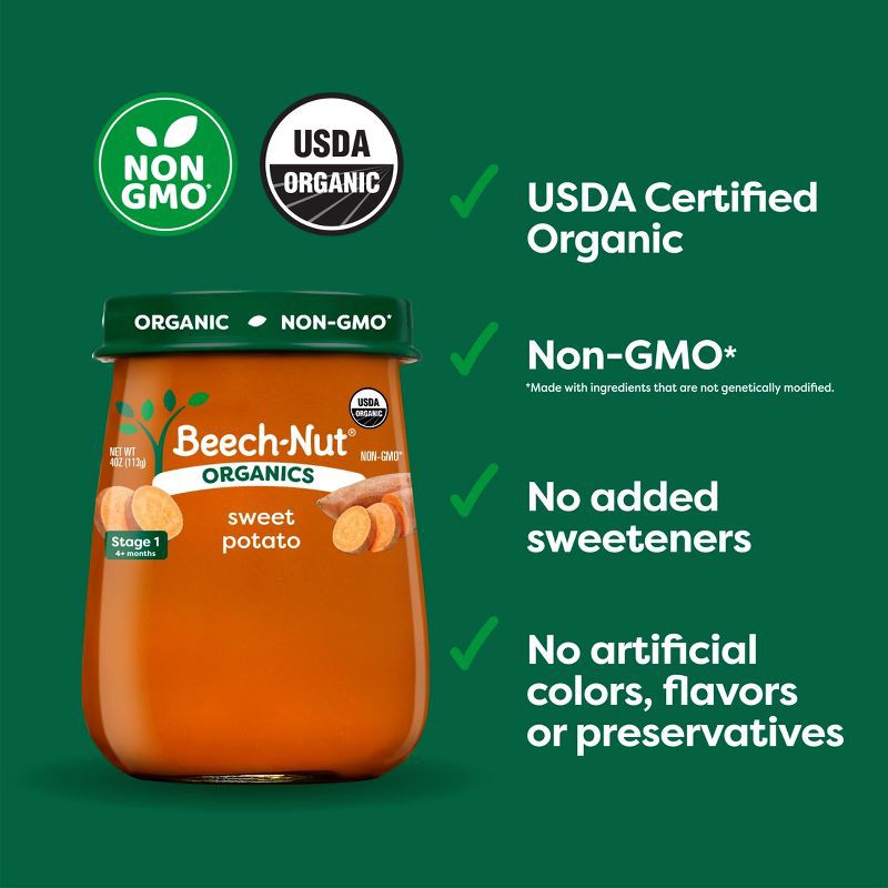 slide 3 of 7, Beech-Nut Organics Sweet Potatoes Baby Food Jar - 4oz, 4 oz